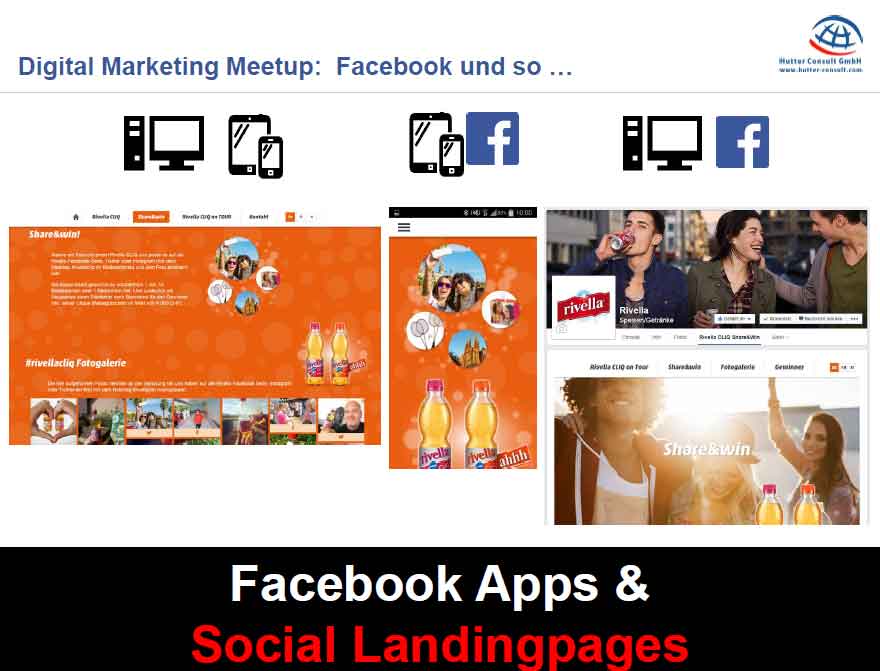 Facebook-Apps und social Landingpages von Rivella